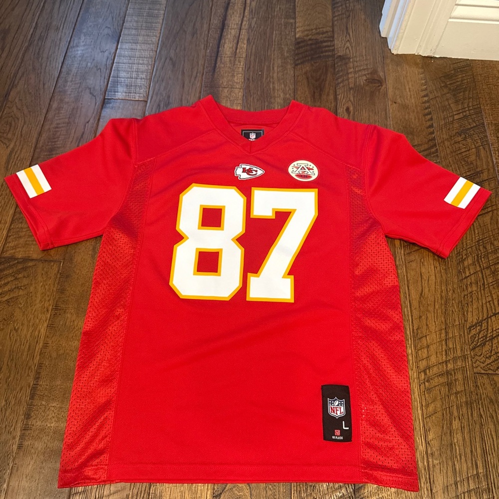 NFL Red Jersey with Number 87 and White Accents-